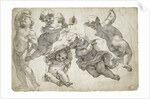 Five flying putti by Anonymous