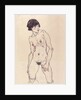 Standing Nude with Stockings by Anonymous