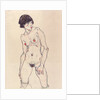 Standing Nude with Stockings by Anonymous