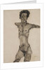 Nude Self-Portrait in Gray with Open Mouth by Anonymous