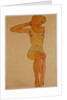 Seated Female Nude with Raised Arm (Gertrude Schiele) by Anonymous