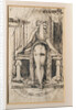 Callipyga. Lady with raised skirts, standing in front of a dressing table with phallic supports by Anonymous