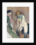 Woman Pulling up her Stockings by Anonymous