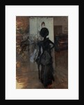 Woman in Black who Watches the Pastel of Signora Emiliana Concha de Ossa by Anonymous