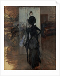Woman in Black who Watches the Pastel of Signora Emiliana Concha de Ossa by Anonymous