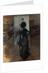 Woman in Black who Watches the Pastel of Signora Emiliana Concha de Ossa by Anonymous