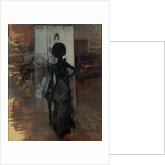 Woman in Black who Watches the Pastel of Signora Emiliana Concha de Ossa by Anonymous