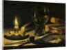 Still Life with a Lighted Candle by Anonymous