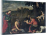 The Holy Family with Saints Jerome, Catherine of Alexandria and angels by Anonymous