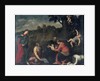 The Holy Family with Saints Jerome, Catherine of Alexandria and angels by Anonymous