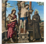 The Saints Sebastian, John the Baptist and Francis of Assisi by Anonymous