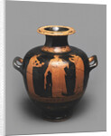 Hydria (Kalpis) with a Depiction of a Scene in Gynaeceum. Attic pottery by Anonymous