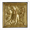 Square plaque with dancers by Anonymous
