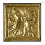 Square plaque with dancers by Anonymous