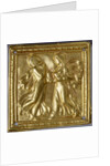 Square plaque with dancers by Anonymous