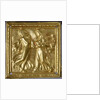 Square plaque with dancers by Anonymous