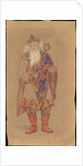 Tsar Berendey. Costume design for the theatre play Snow Maiden by Alexander Ostrovsky by Anonymous
