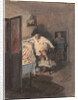 Chichikov at the house of Korobochka. Illustration for the novel Dead Souls by N. Gogol by Anonymous