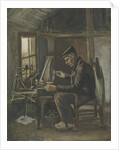 Man Winding Yarn by Anonymous