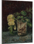 Glass with Yellow Roses by Anonymous