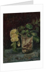 Glass with Yellow Roses by Anonymous