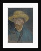 Self-Portrait with Straw Hat and Pipe by Anonymous