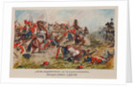 The attack of the French hussars on the 2nd Pomeranian Battalion. Dannigkow-Möckern, 5 April 1813 by Anonymous