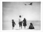 Louis Blériot leaving Calais to cross the English Channel in 1909 by Anonymous