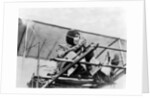 Hélène Dutrieu at the controls of her plane, c.1911 by Anonymous