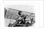 Hélène Dutrieu at the controls of her plane, c.1911 by Anonymous