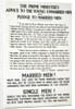 Recruitment Poster The Prime Minister's Advise to the Young Unmarried Men and Pledge to Married Men by Anonymous