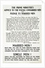 Recruitment Poster The Prime Minister's Advise to the Young Unmarried Men and Pledge to Married Men by Anonymous