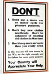 WW1 Poster appealing to the public to support the war effort by being frugal, 1917 by Anonymous