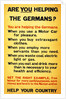 WW1 Poster appealing to the public to support the war effort by being frugal, 1917 by Anonymous