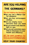WW1 Poster appealing to the public to support the war effort by being frugal, 1917 by Anonymous