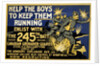 Canadian Army Recruitment Poster Help the Boys Keep them Running, 1914-1918 by Anonymous