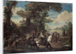 The Fight between Arquebusiers and cavalry by Anonymous