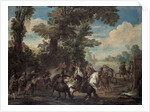 The Fight between Arquebusiers and cavalry by Anonymous