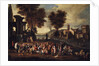 Commedia dellarte Scene in an Italian Landscape by Anonymous