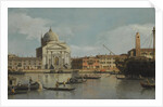 Venice, a view of the Churches of the Redentore and San Giacomo, with a moored Man-of-war, gondolas by Anonymous