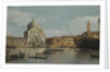 Venice, a view of the Churches of the Redentore and San Giacomo, with a moored Man-of-war, gondolas by Anonymous