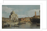 Venice, a view of the Churches of the Redentore and San Giacomo, with a moored Man-of-war, gondolas by Anonymous