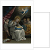 The Virgin Sewing, Accompanied By Four Angels (La Couseuse) by Anonymous
