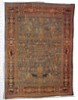 Amida carpet depicting the emblem of Emir: lion attacking bull by Anonymous