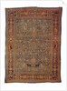 Amida carpet depicting the emblem of Emir: lion attacking bull by Anonymous