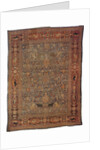 Amida carpet depicting the emblem of Emir: lion attacking bull by Anonymous