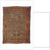 Amida carpet depicting the emblem of Emir: lion attacking bull by Anonymous