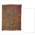 Amida carpet depicting the emblem of Emir: lion attacking bull by Anonymous