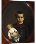 Portrait of a Girl With Doll In Her Hand by Anonymous