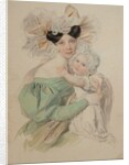 Portrait of Maria Trofimovna Pashkova, née Countess von Baranov, with daughter Alexandra by Anonymous